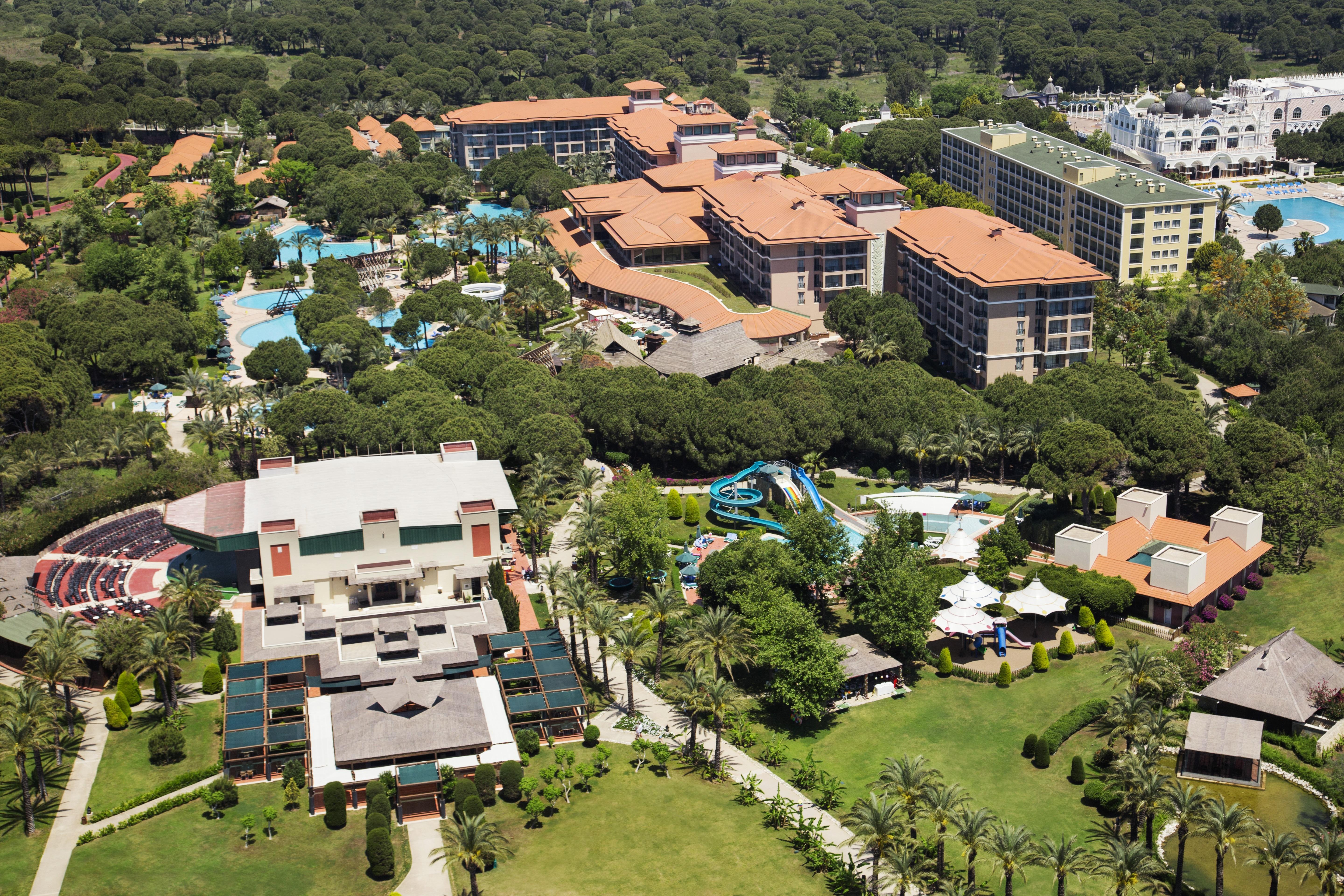 Ic Hotels Green Palace - Kids Concept Antalya Exteriér fotografie Aerial view of the resort